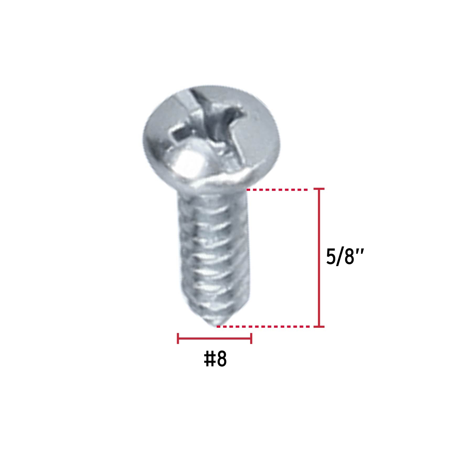 Pijas para lámina, #8, 5/8", caja con 200 pzas