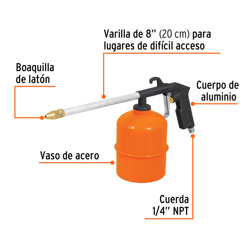 Pistola para limpieza de motores