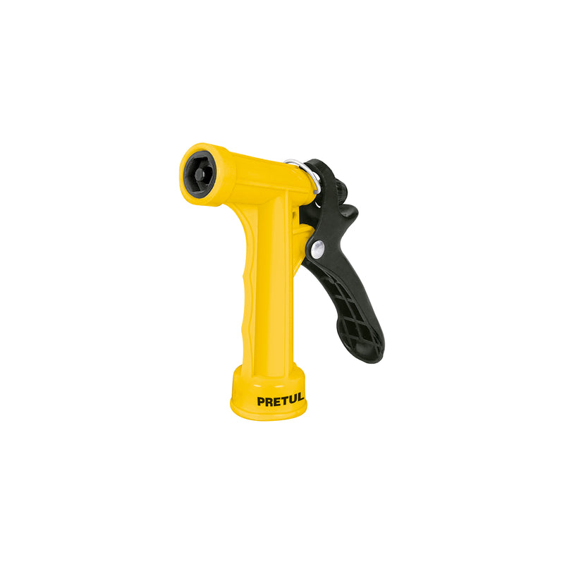 Pistola plástica p/riego, 4", pretul