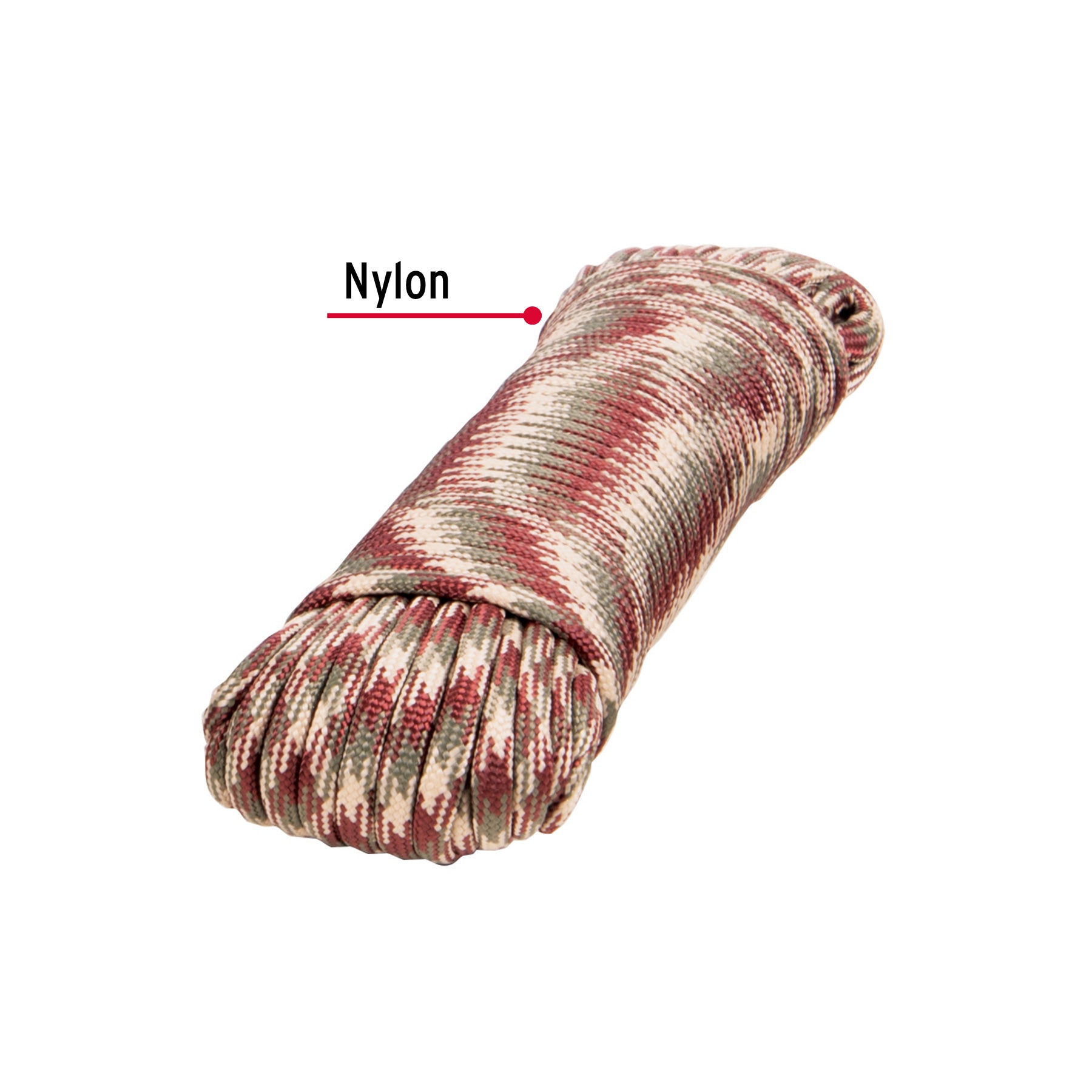 Piola de Nylon Paracord de 4mm x 15 m, camo, Fiero