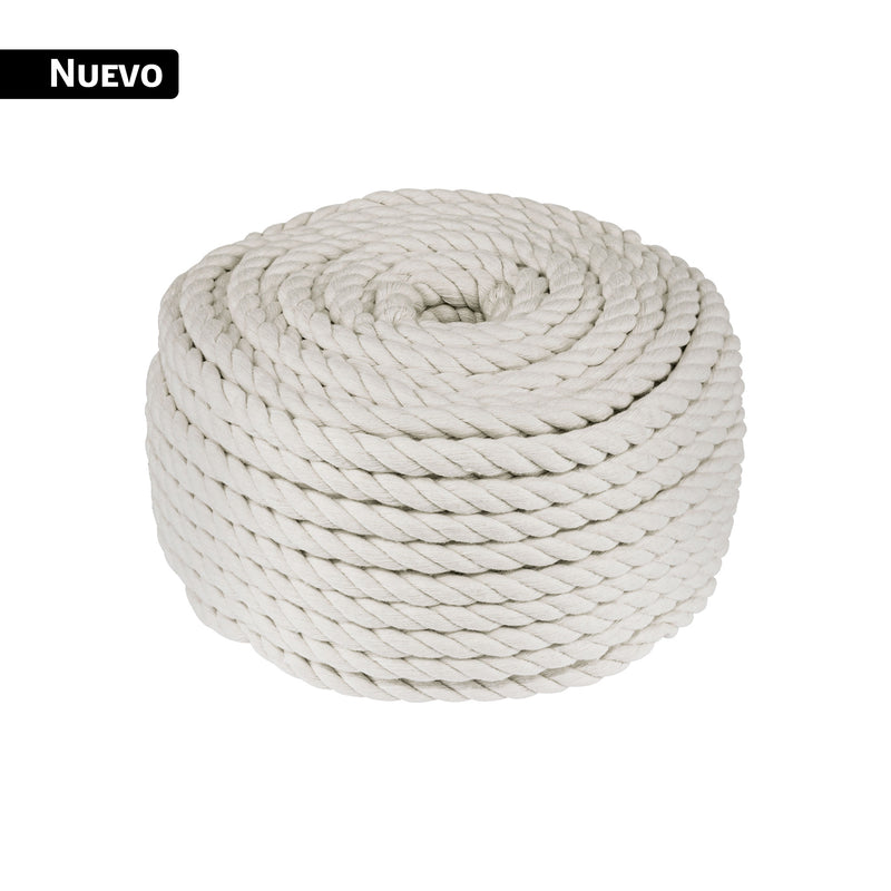 Piola de algodón de 8 mm, rollo, natural, 1 kg, FIERO
