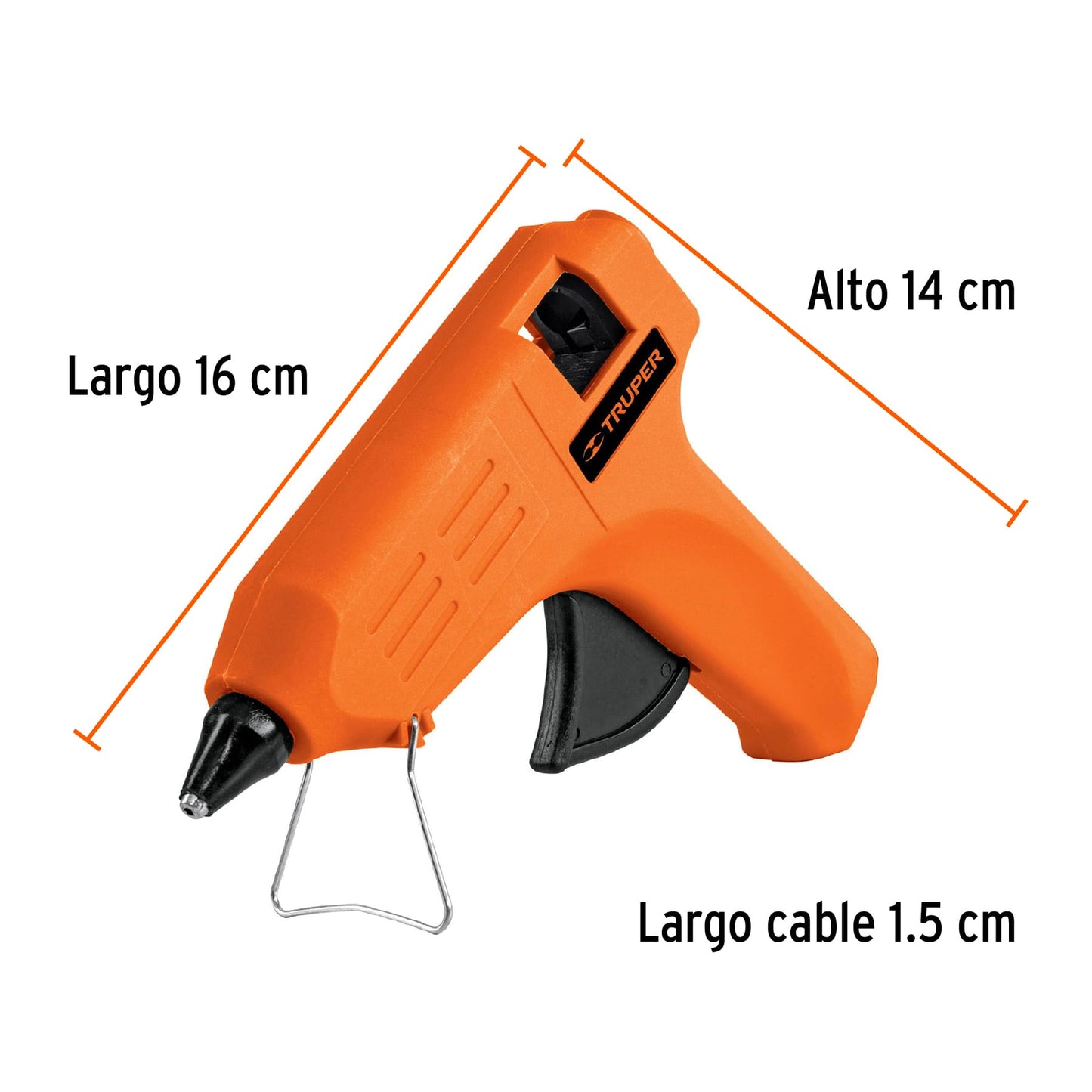 Pistola eléctrica de pegamento 25w, incluye 2 barras