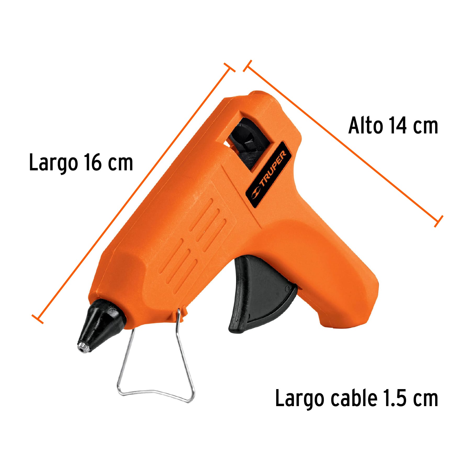 Pistola eléctrica de pegamento 25w, incluye 2 barras