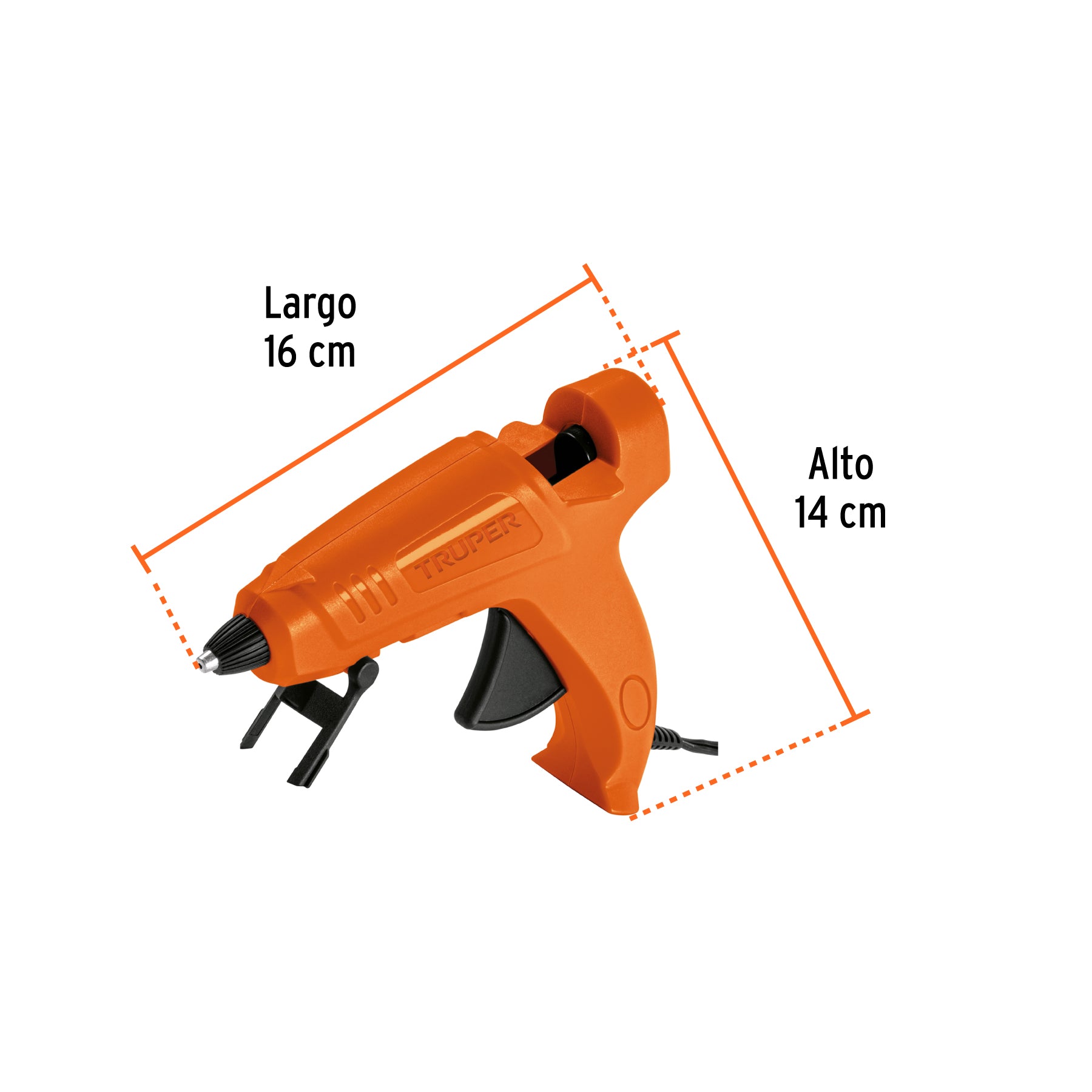 Pistola eléctrica de pegamento 25w, incluye 2 barras