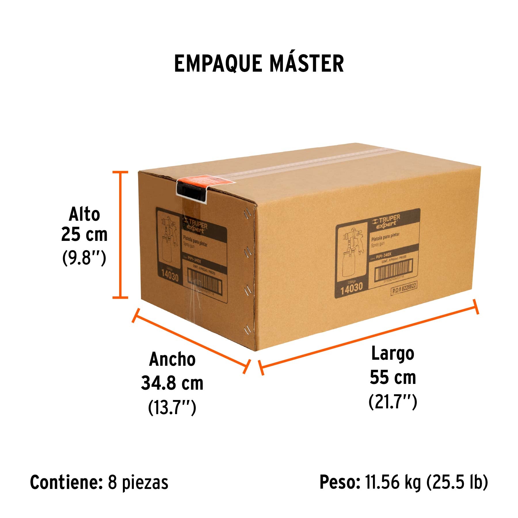 Pistola p/pintar succión HVLP,vaso alum,1.4 mm,Truper Expert