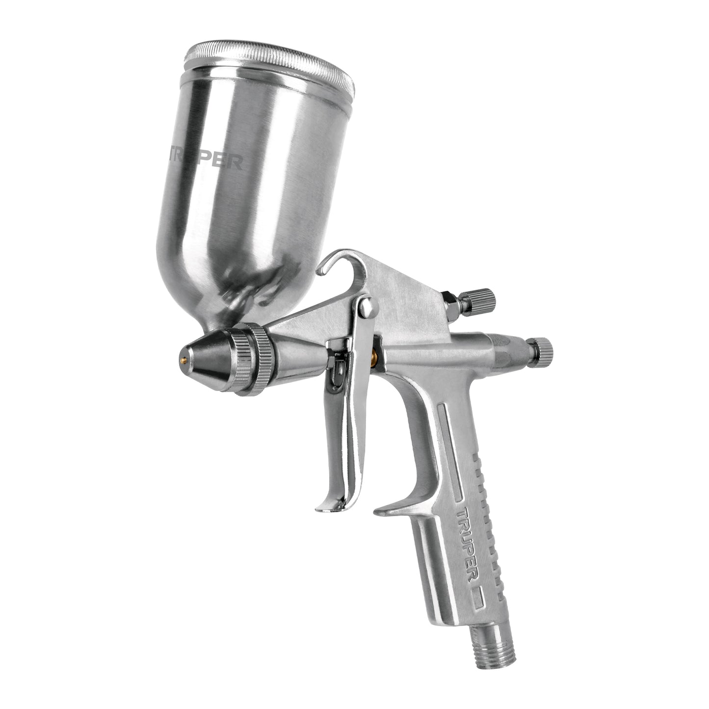 Pistola p/retoque gravedad, LVMP, vaso aluminio, 0.5 mm