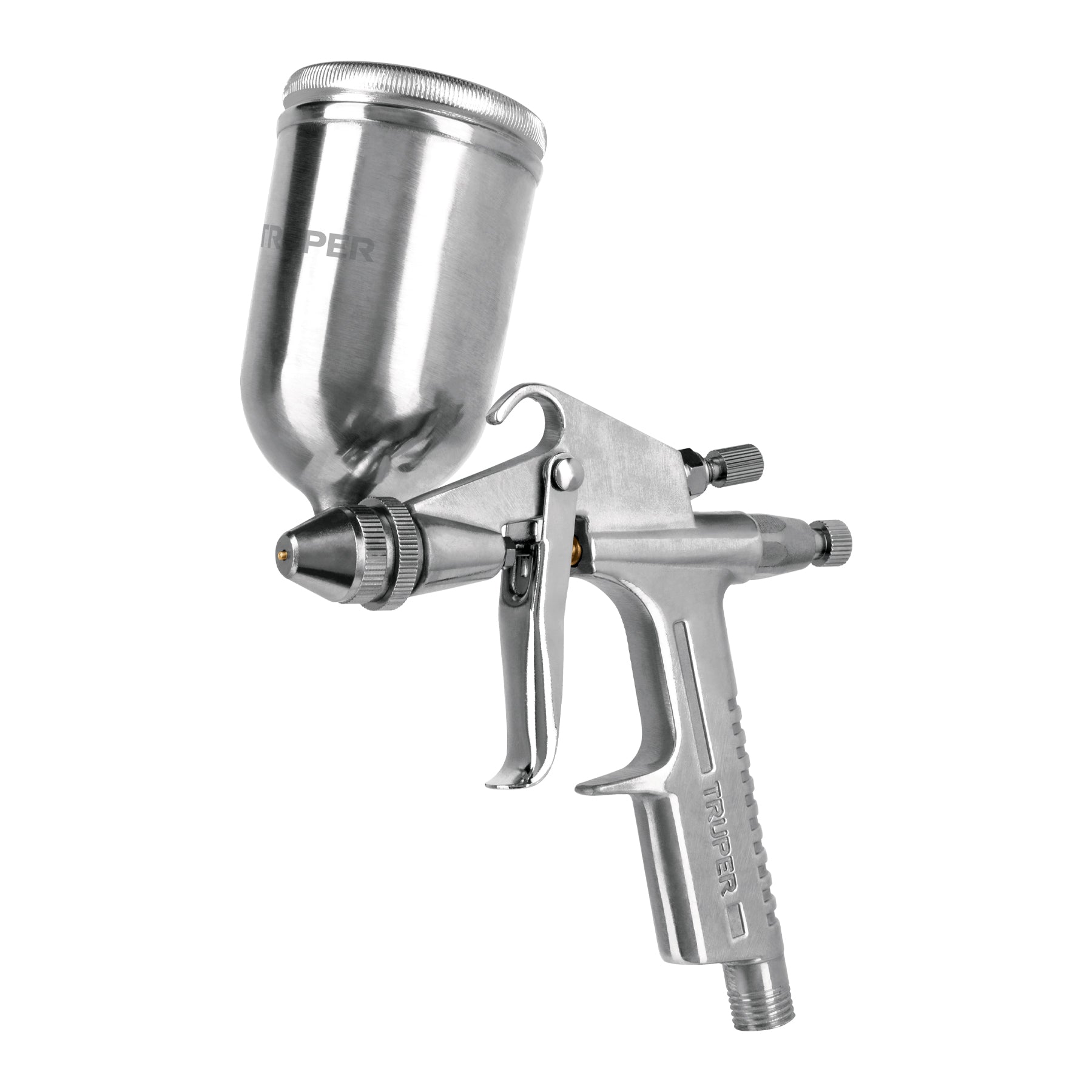 Pistola p/retoque gravedad, LVMP, vaso aluminio, 0.5 mm