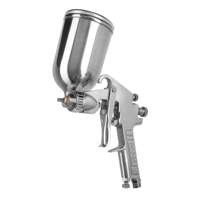 Pistola p/pintar gravedad LVMP,vaso aluminio, boquilla 1.0mm
