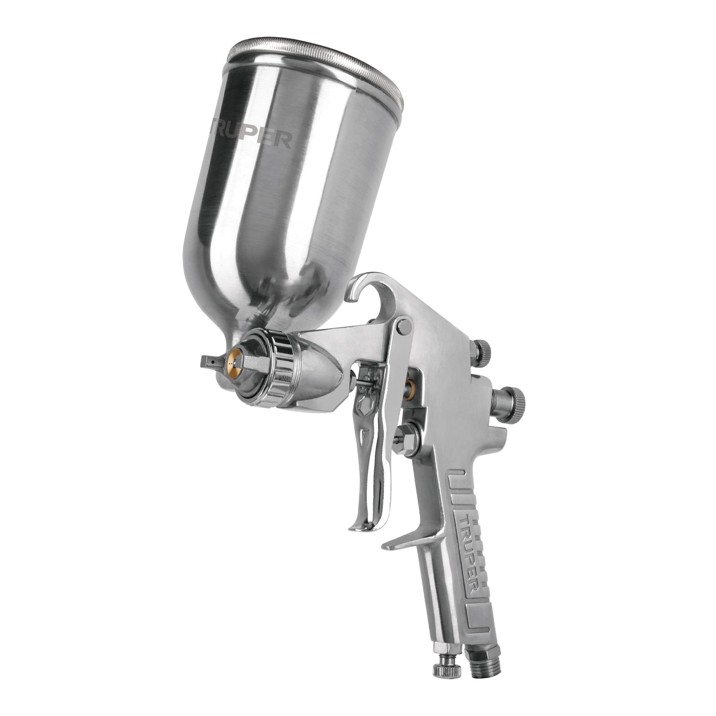 Pistola p/pintar gravedad LVMP,vaso aluminio, boquilla 2.0mm