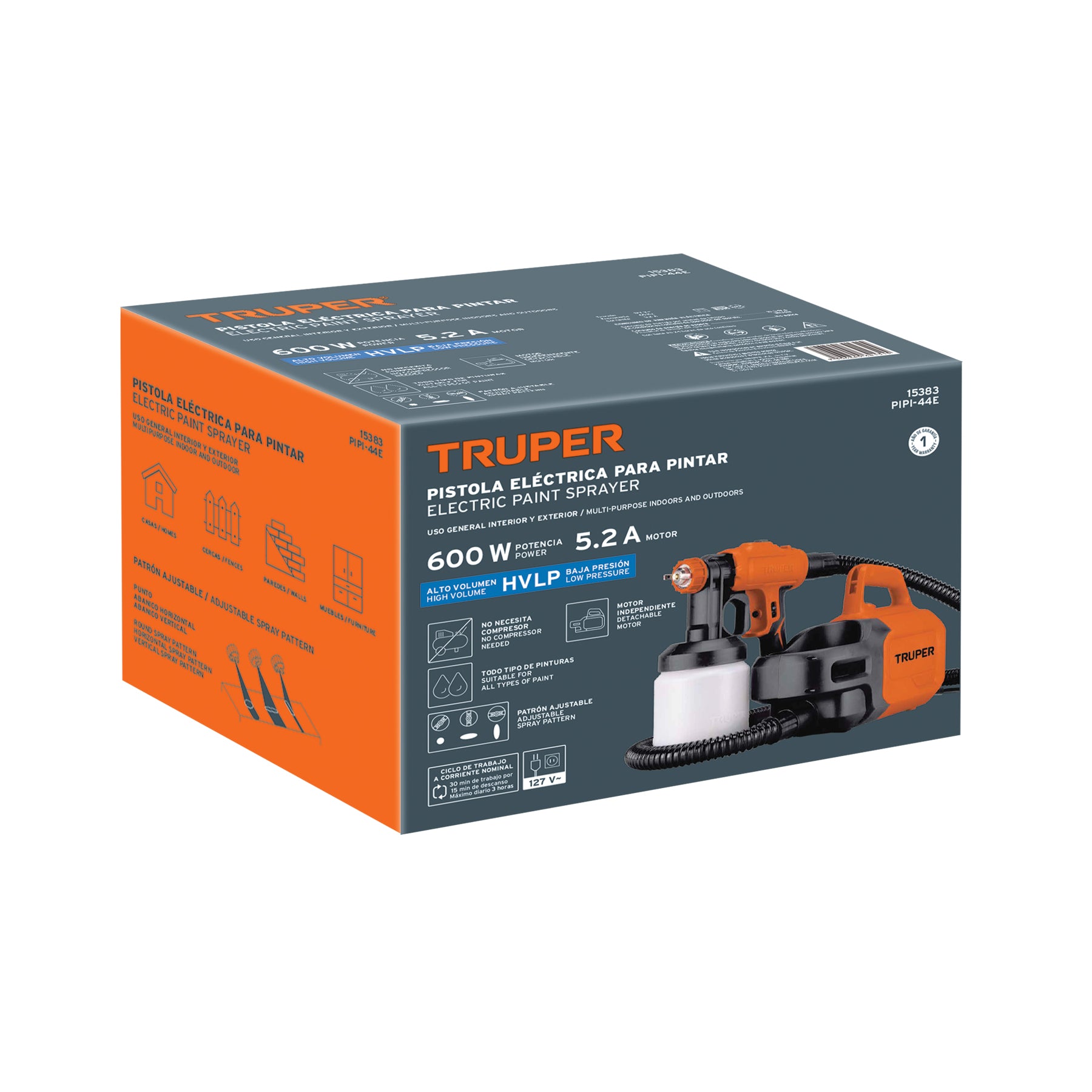 Pistola para pintar eléctrica, 445 W