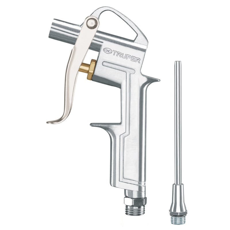 Pistola metálica para sopletear, con extensión de 4"