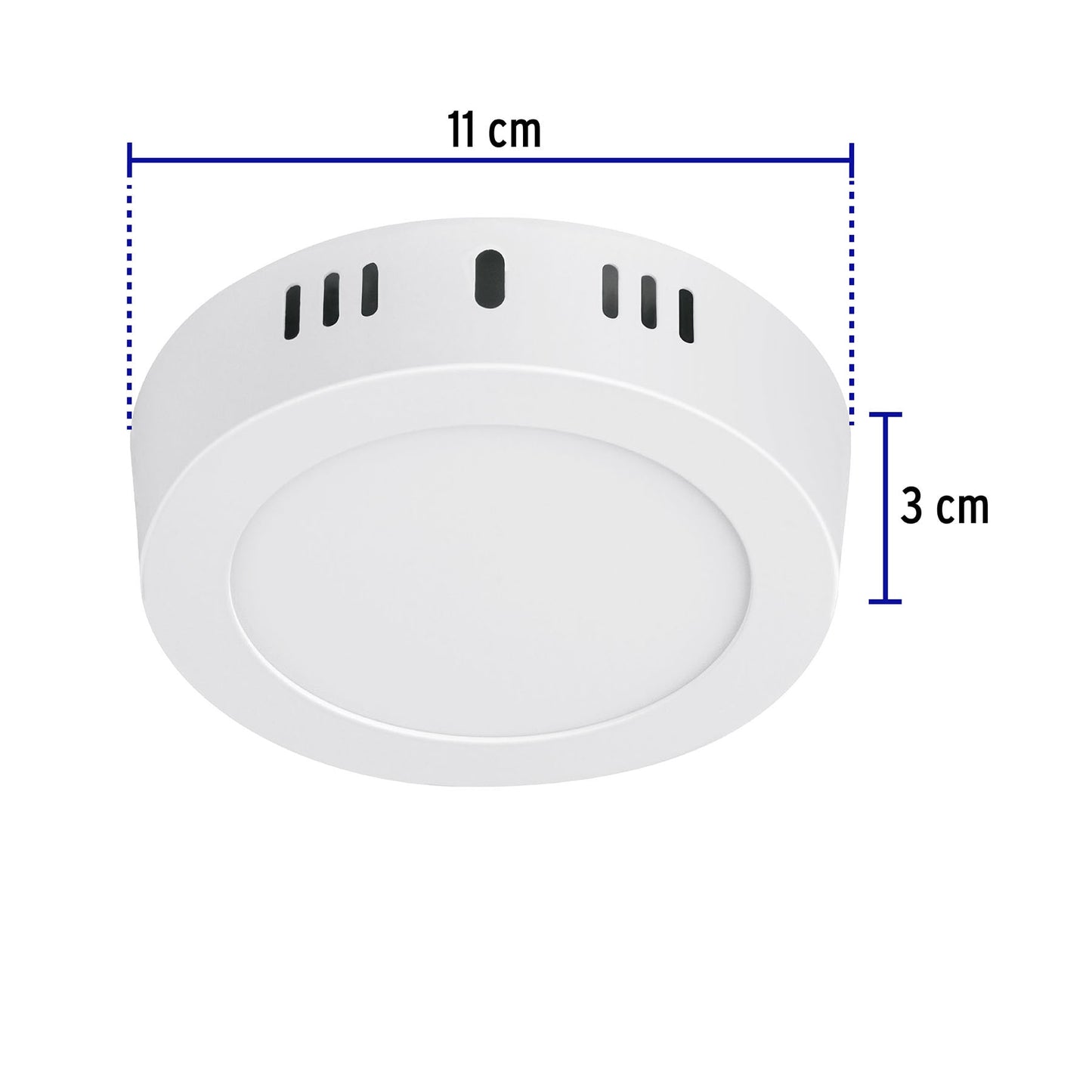 Plafón redondo, moderno, 6W, 6500K, LED, blanco
