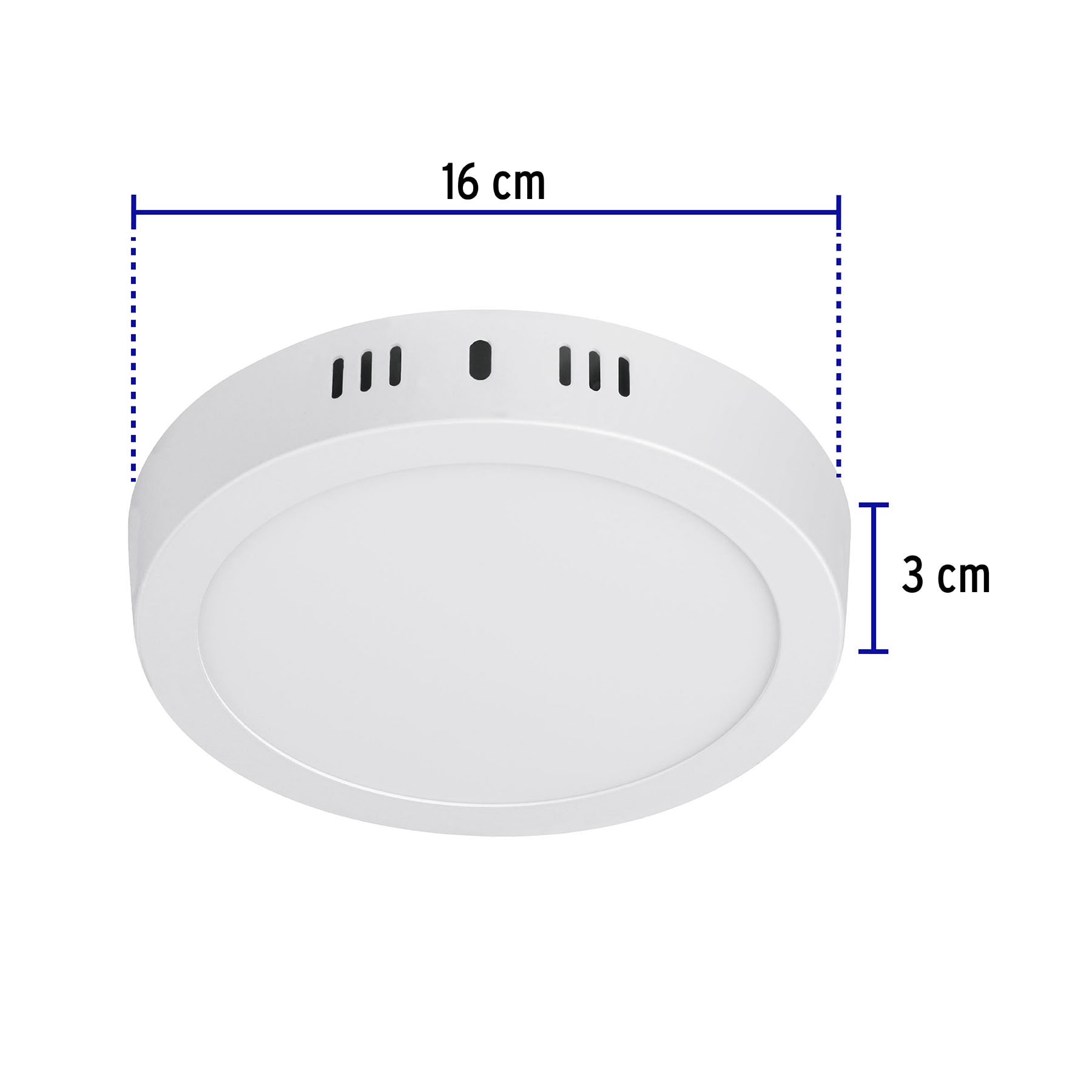Plafón redondo, moderno, 12W, 6500K, LED, blanco
