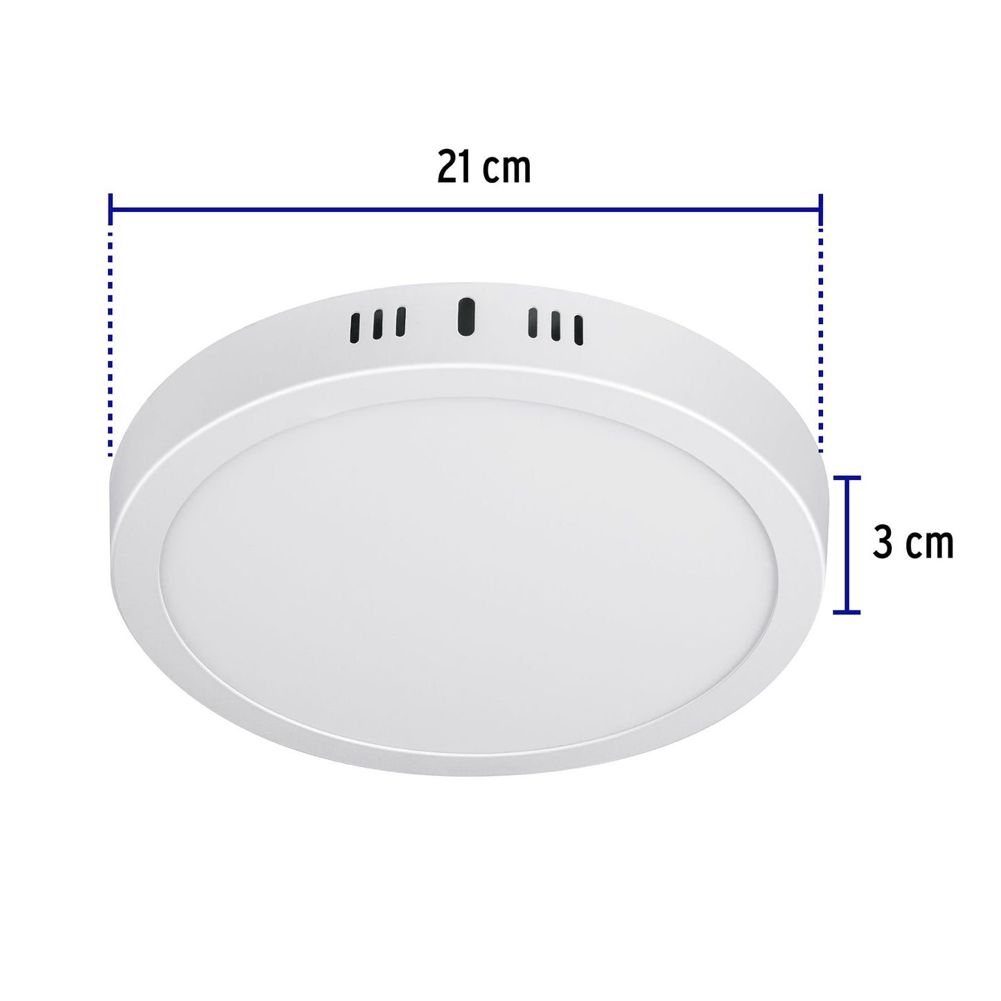 Plafón redondo, moderno, 18W, 6500K, LED, blanco