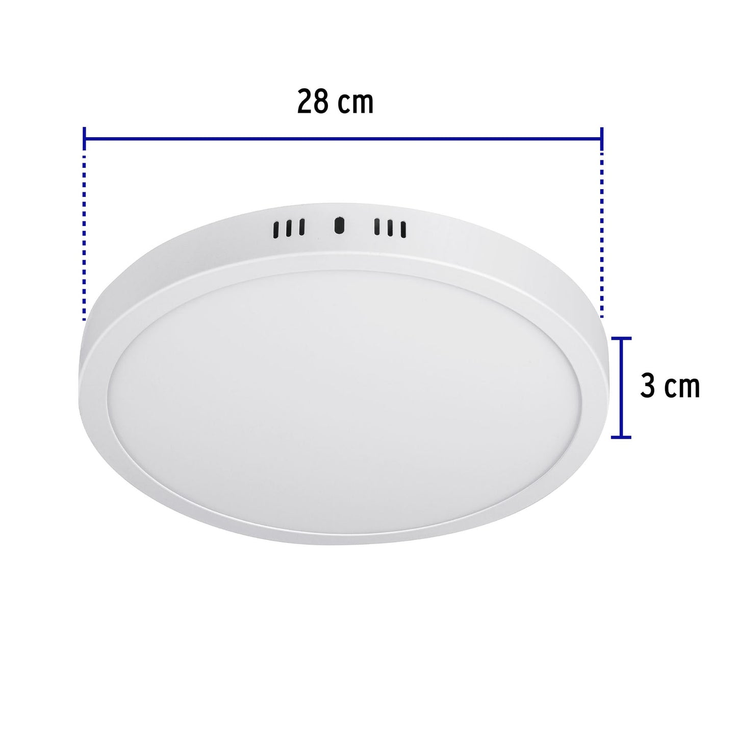 Plafón redondo, moderno, 24W, 6500K, LED, blanco
