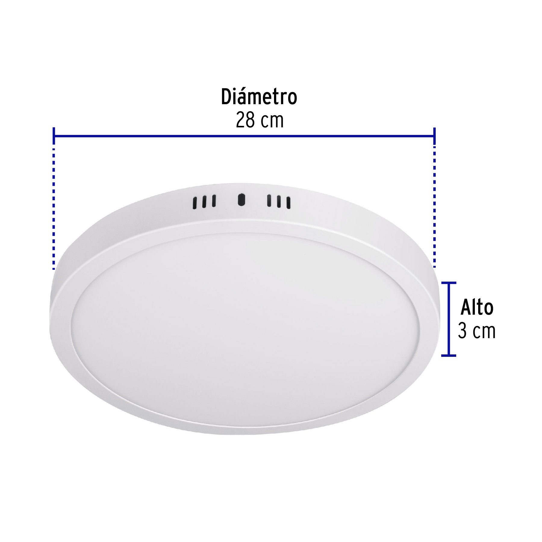 Plafón redondo, moderno, 24W, 6500K, LED, blanco