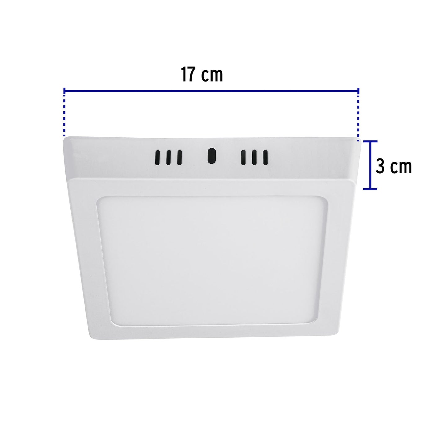 Plafón cuadrado, moderno, 12 W, 6500 K, LED, blanco