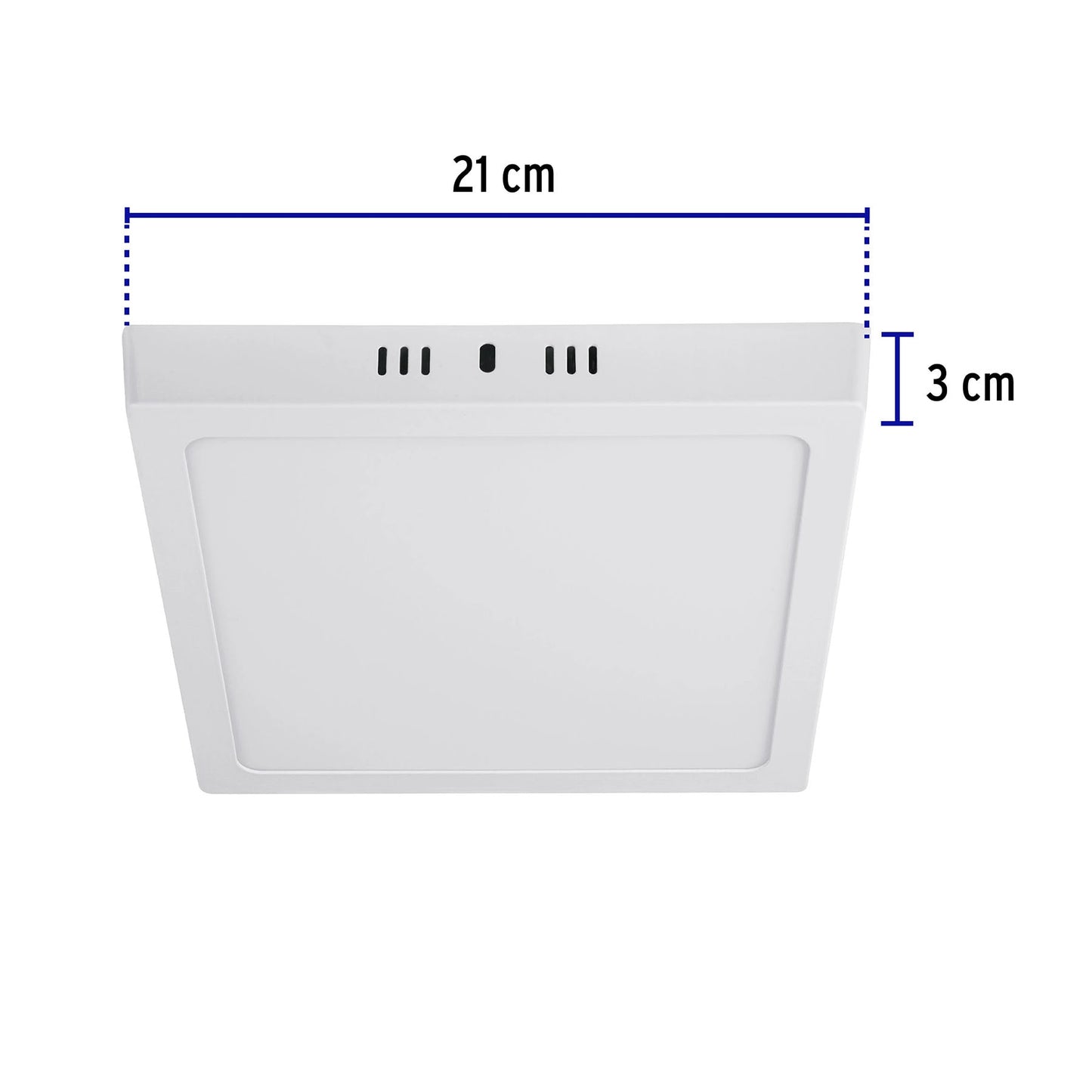 Plafón cuadrado, moderno, 18 W, 6500 K, LED, blanco
