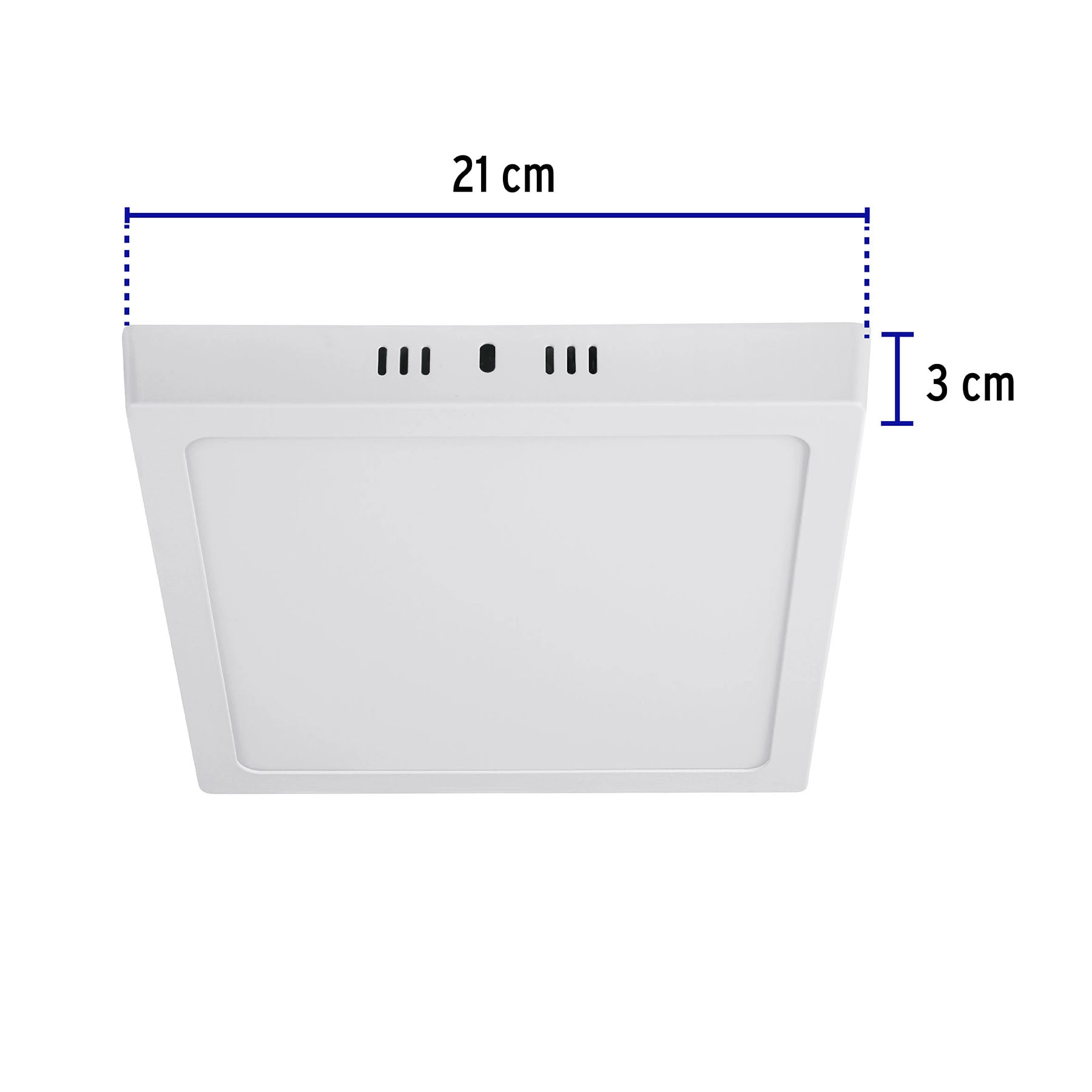 Plafón cuadrado, moderno, 18 W, 6500 K, LED, blanco