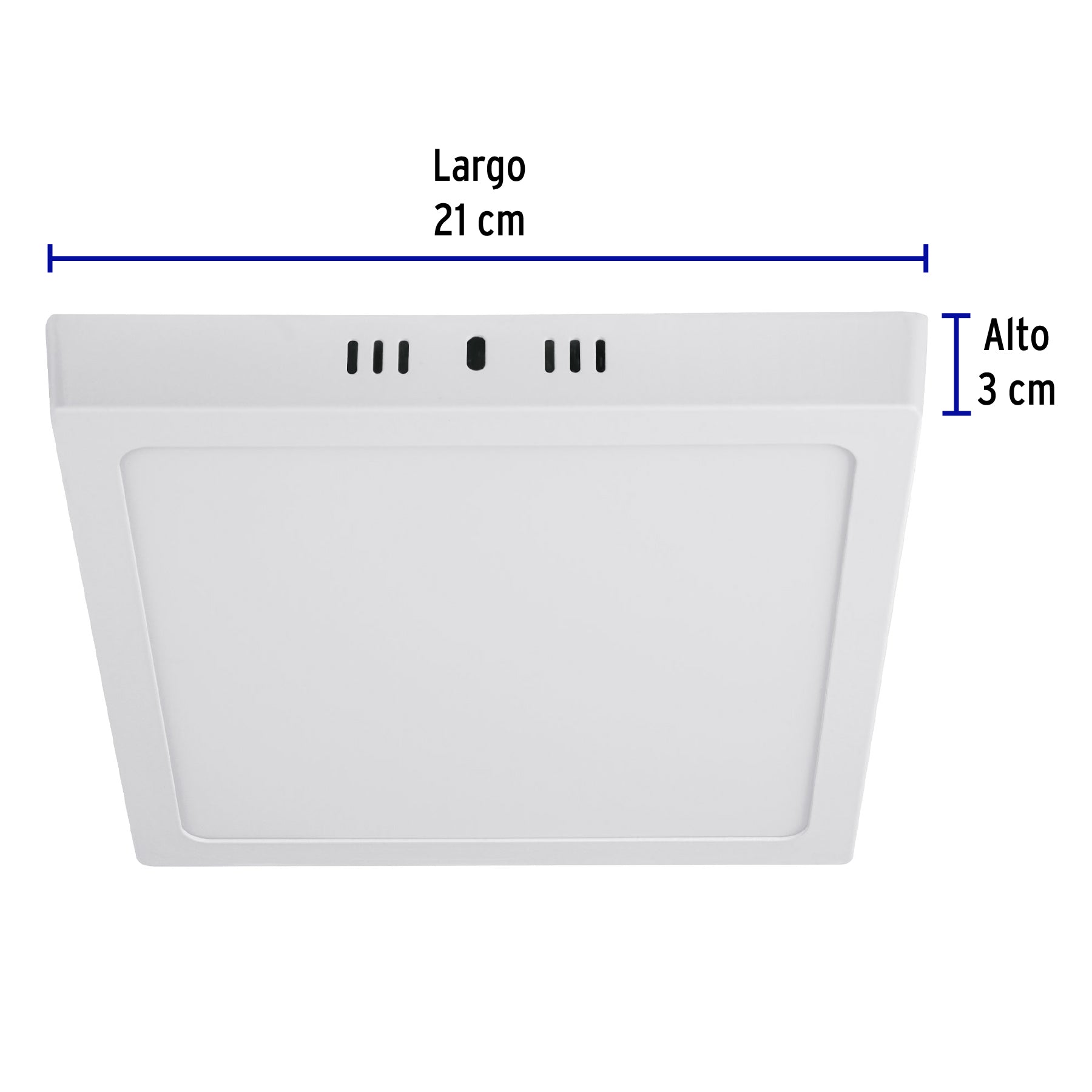 Plafón cuadrado, moderno, 18 W, 6500 K, LED, blanco