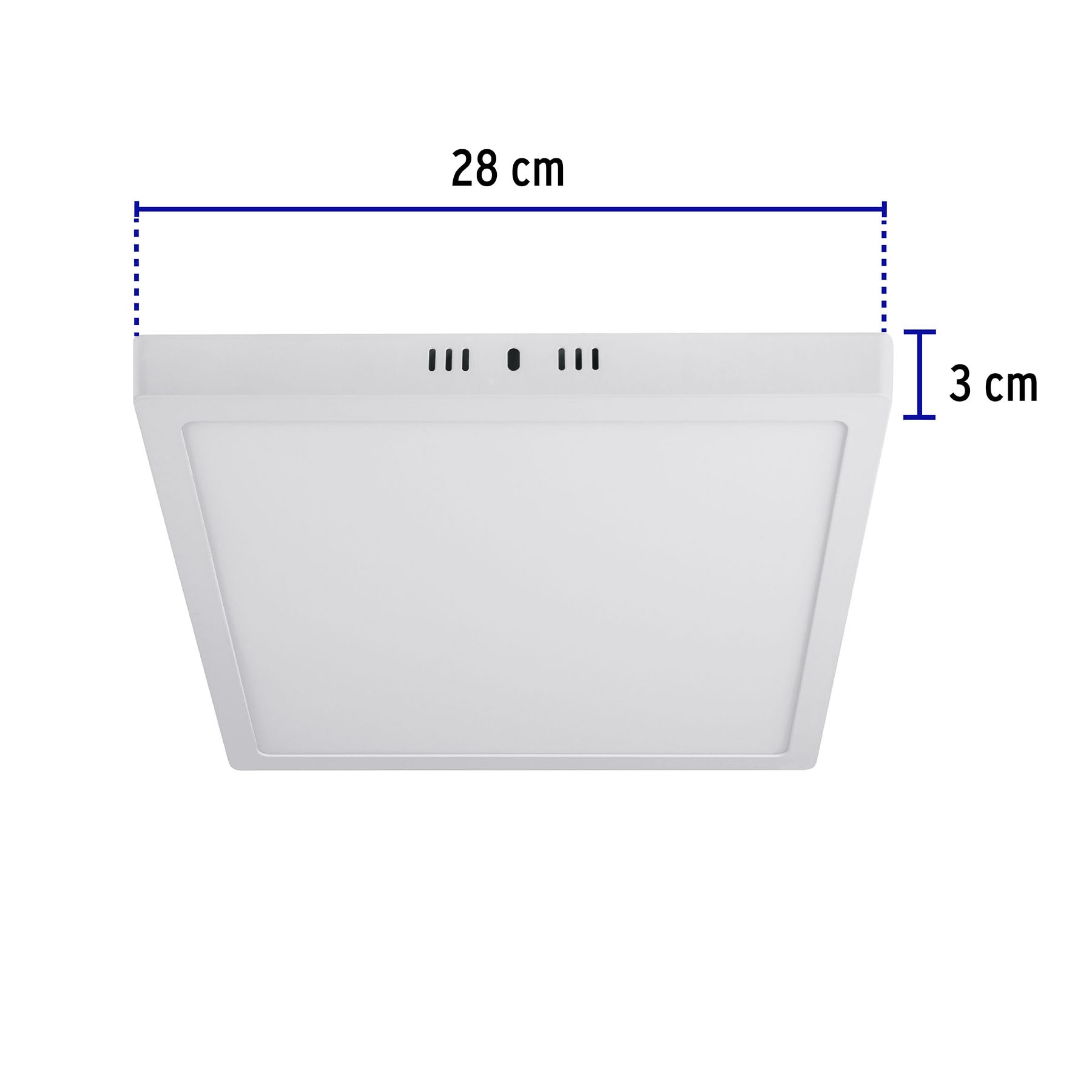 Plafón cuadrado, moderno, 24 W, 6500 K, LED, blanco