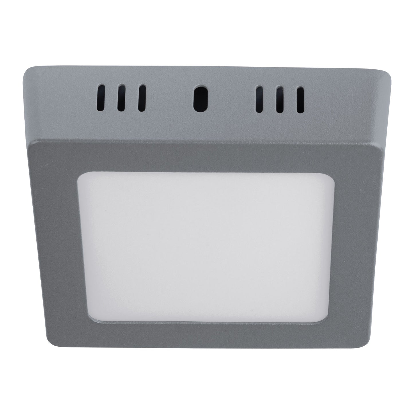 Plafón cuadrado, moderno, 6 W, 6500 K, LED, gris
