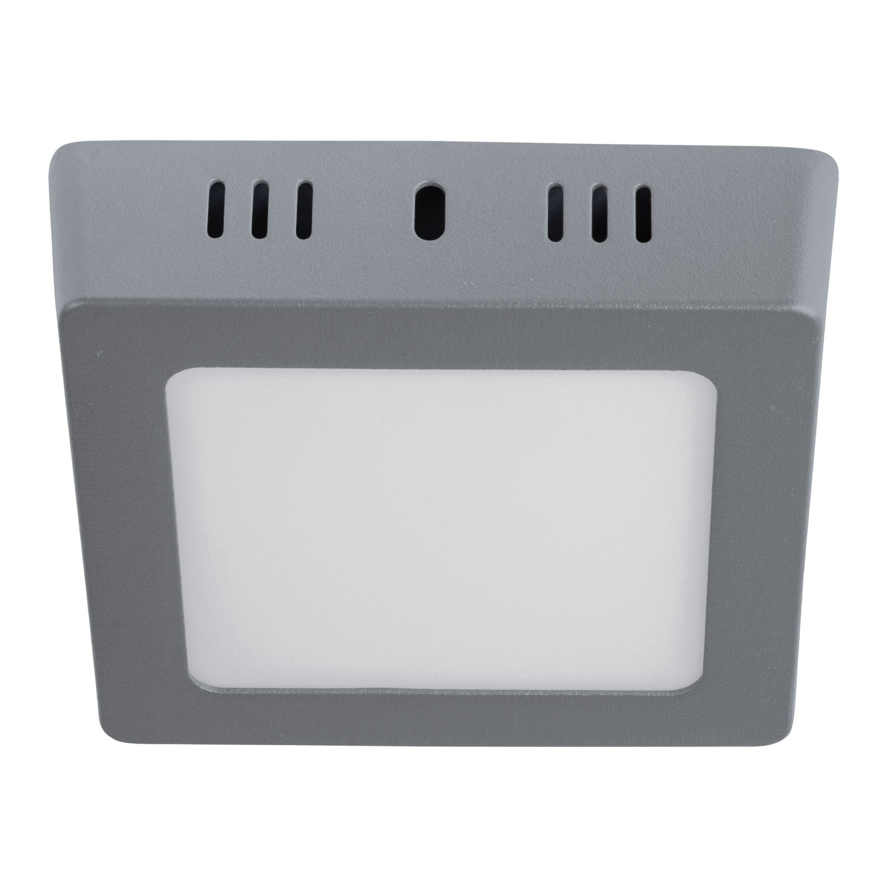 Plafón cuadrado, moderno, 6 W, 6500 K, LED, gris