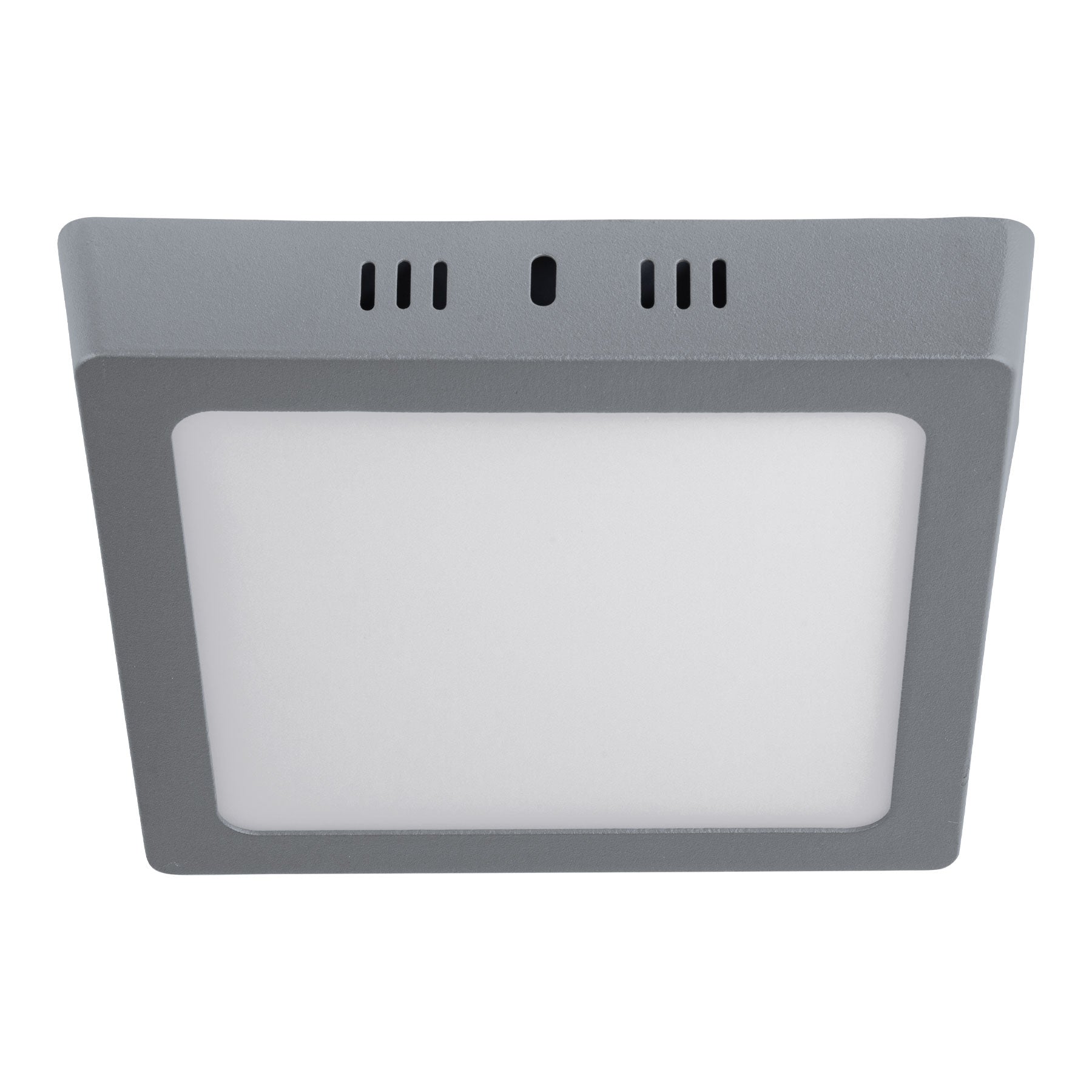 Plafón cuadrado, moderno, 12 W, 6500 K, LED, gris