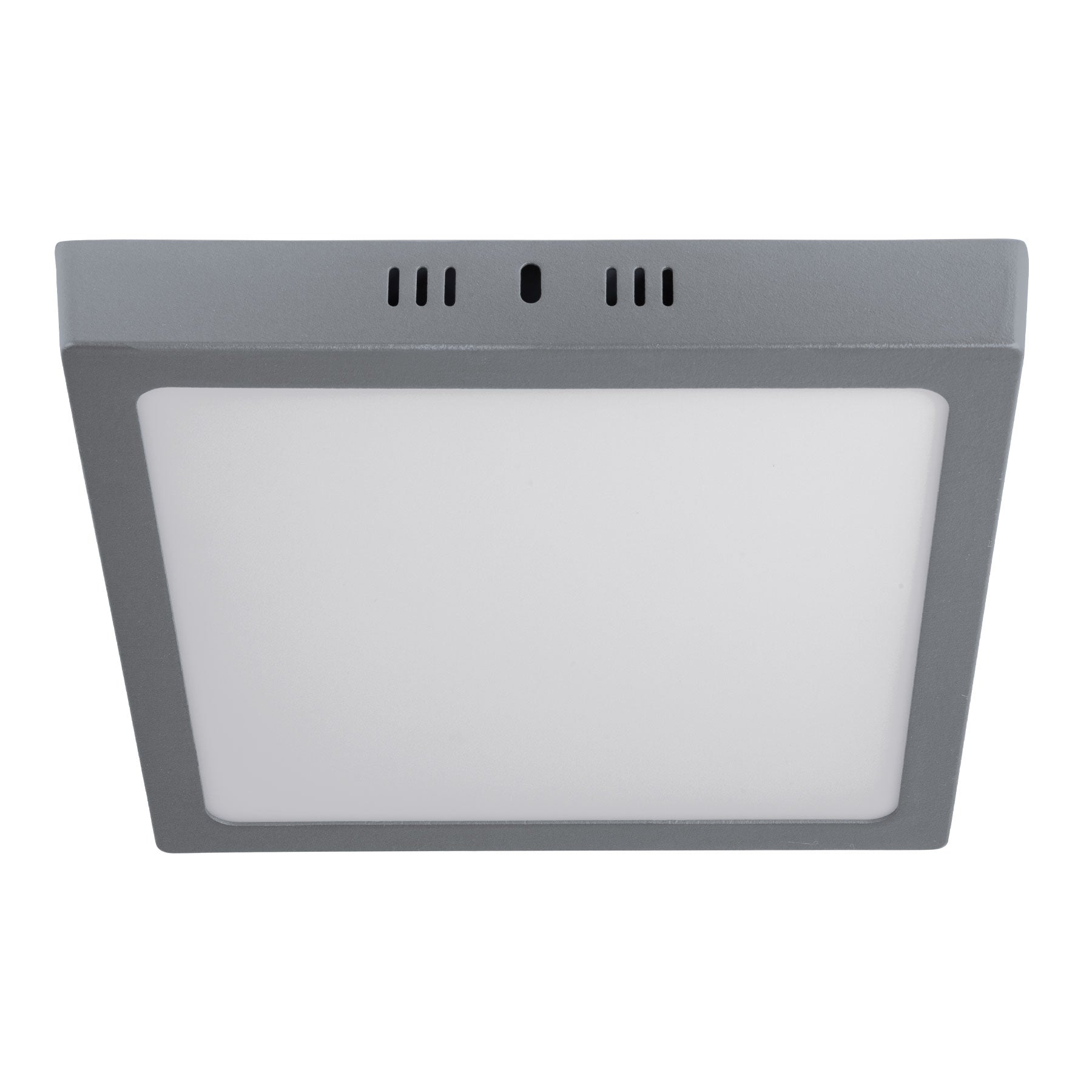 Plafón cuadrado, moderno, 18 W, 6500 K, LED, gris