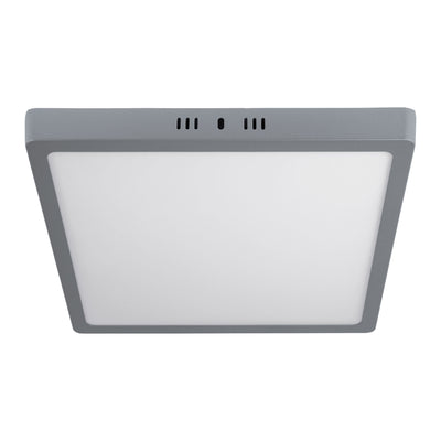 Plafón cuadrado, moderno, 24 W, 6500 K, LED, gris