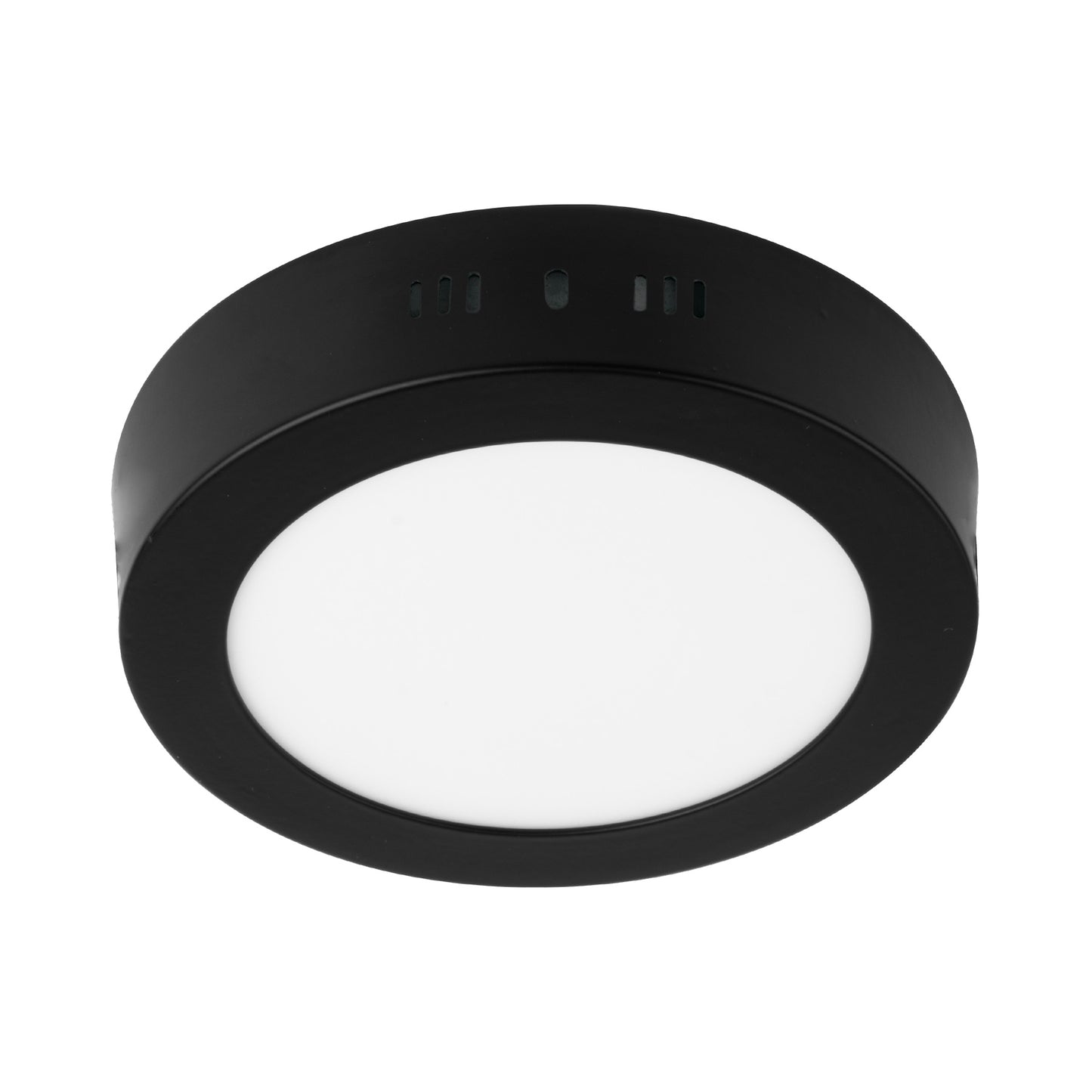 Luminario de LED 6 W redondo tipo plafón luz de día, negro