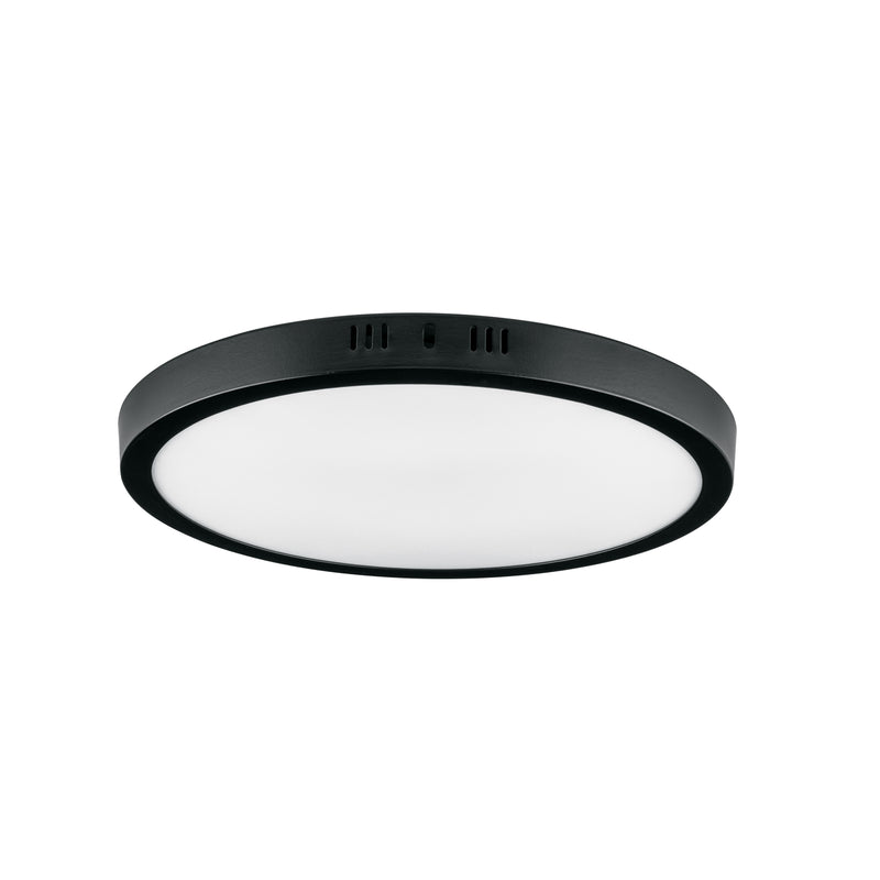 Luminario de LED 24 W redondo tipo plafón luz de día, negro
