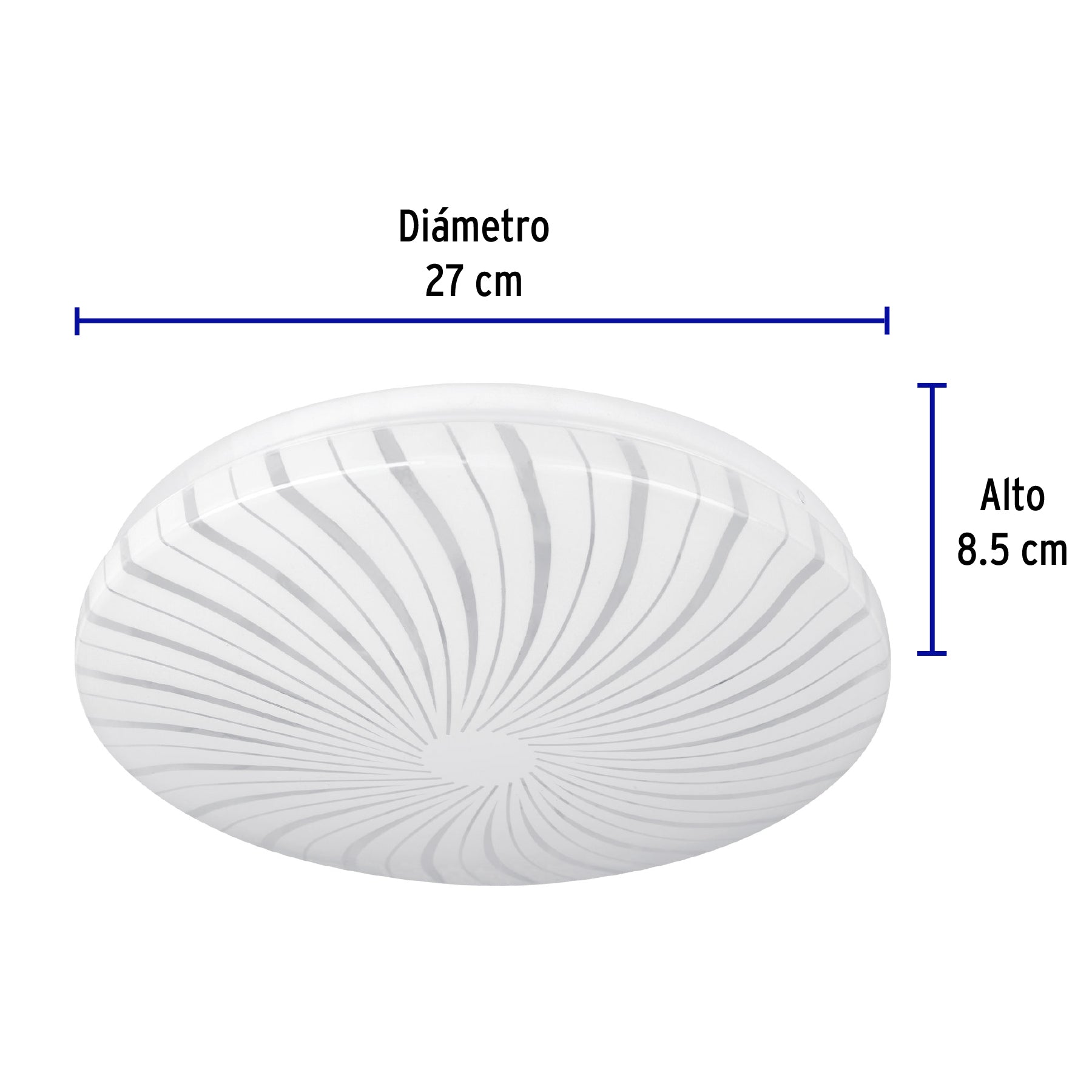 Plafón redondo, decorativo, 8W, 6500K, LED