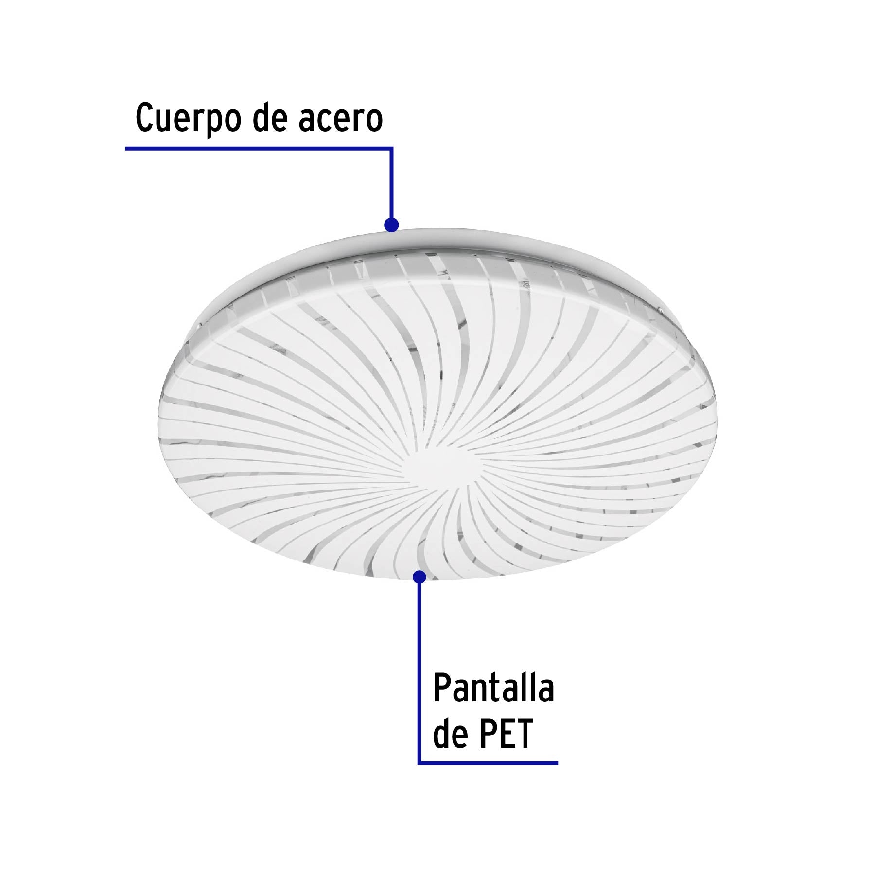 Plafón redondo, decorativo, 15W, 6500K, LED