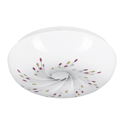 Plafón redondo, decorativo, diseño de espirales, 18 W, LED