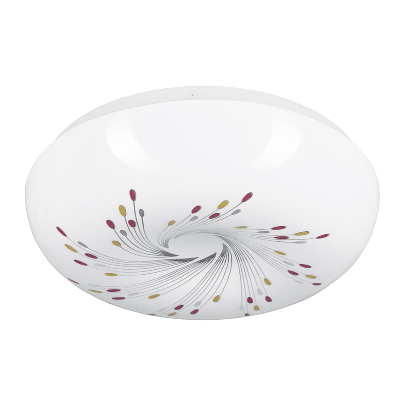 Plafón redondo, decorativo, diseño de espirales, 18 W, LED