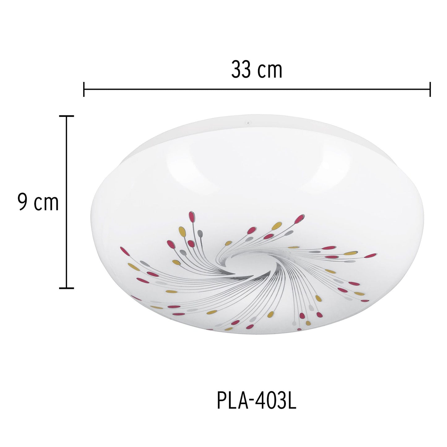 Plafón redondo, decorativo, diseño de espirales, 18 W, LED