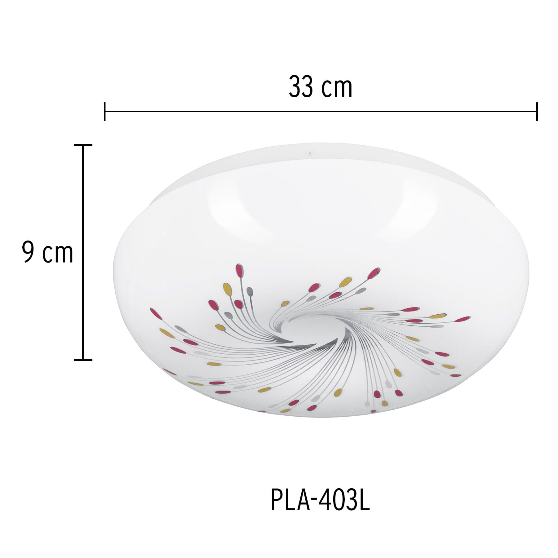 Plafón redondo, decorativo, diseño de espirales, 18 W, LED
