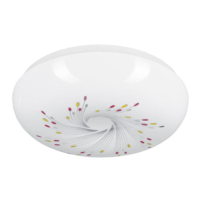 Plafón redondo, decorativo, diseño de espirales, 22 W, LED