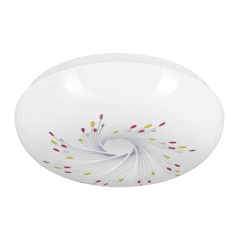 Plafón redondo, decorativo, diseño de espirales, 22 W, LED