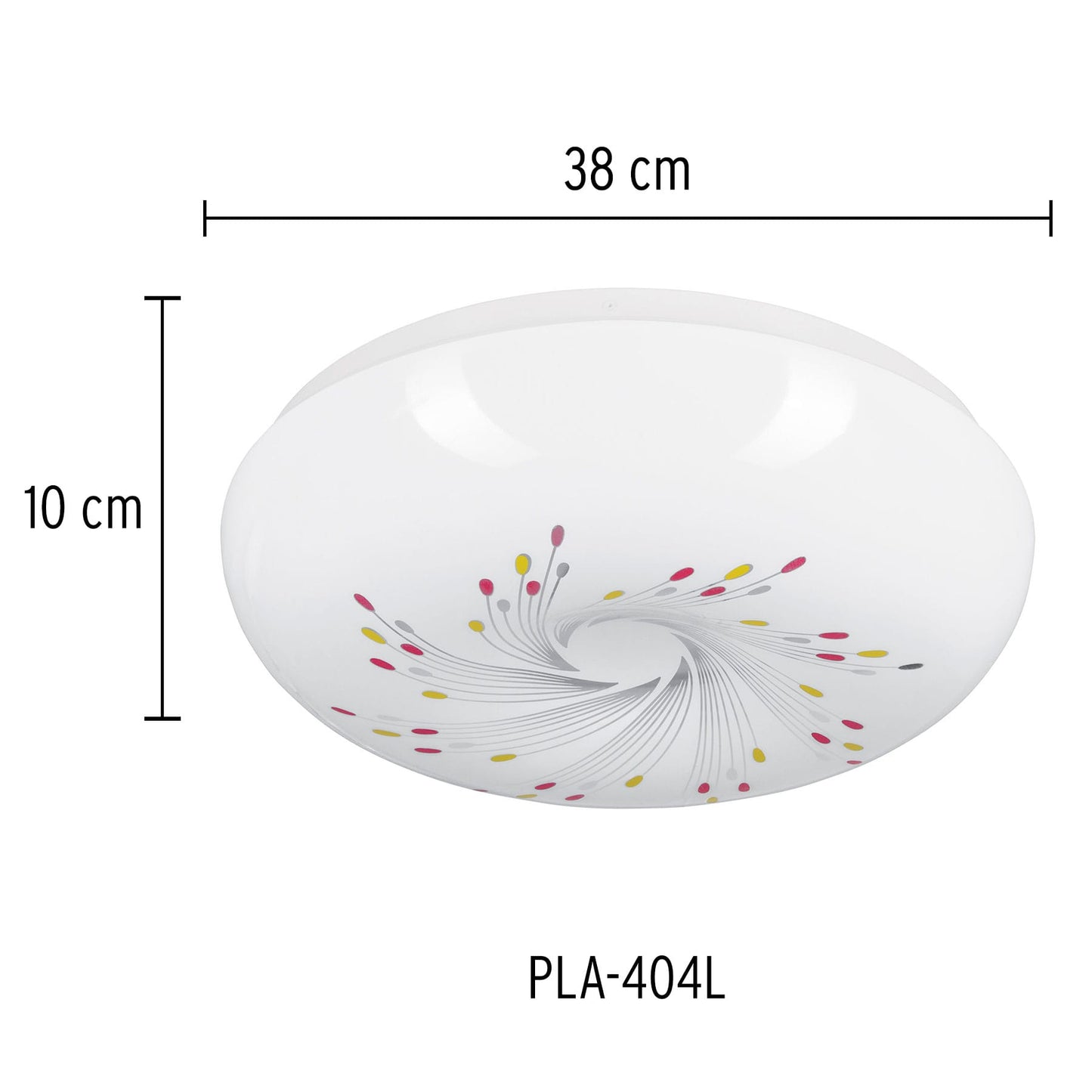 Plafón redondo, decorativo, diseño de espirales, 22 W, LED