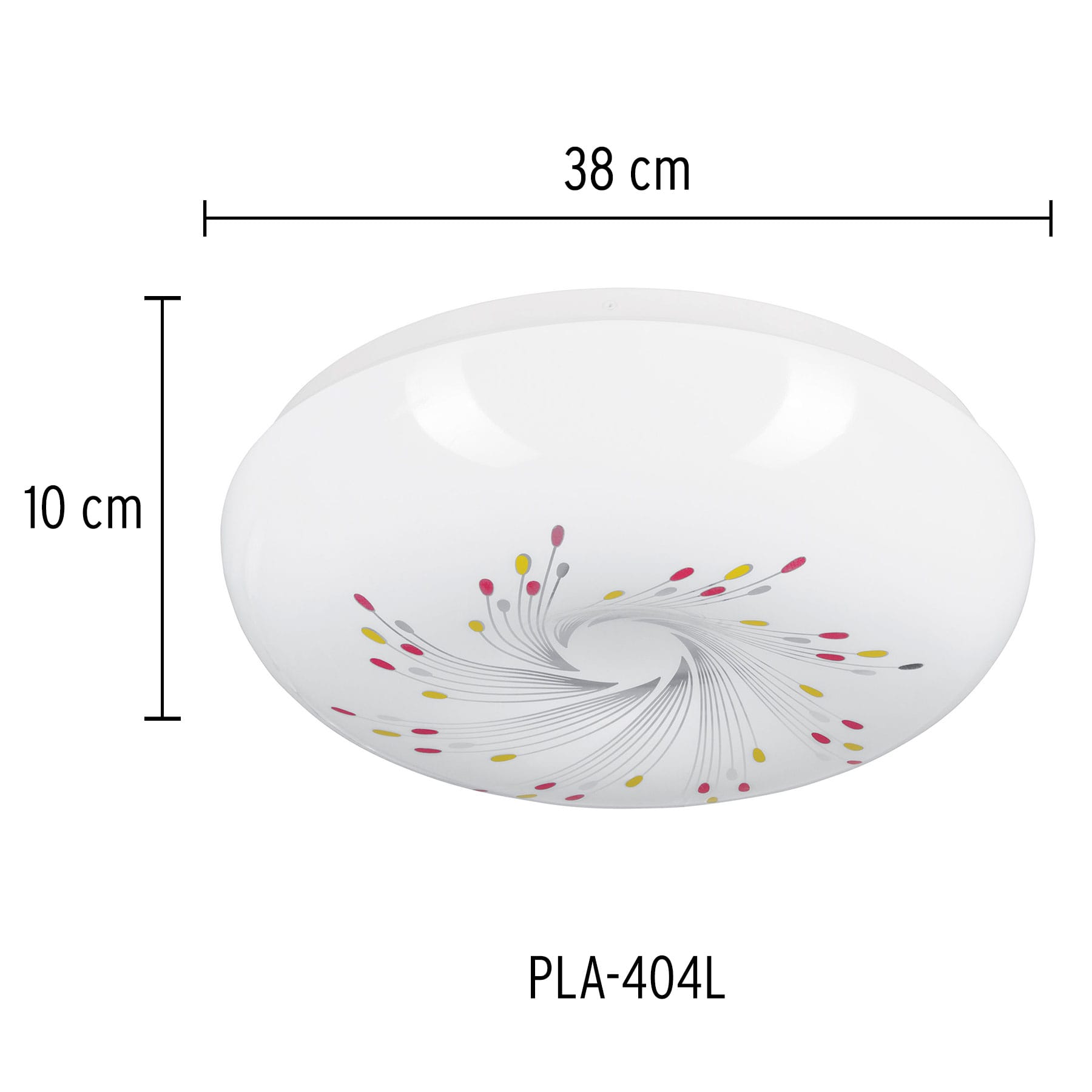 Plafón redondo, decorativo, diseño de espirales, 22 W, LED