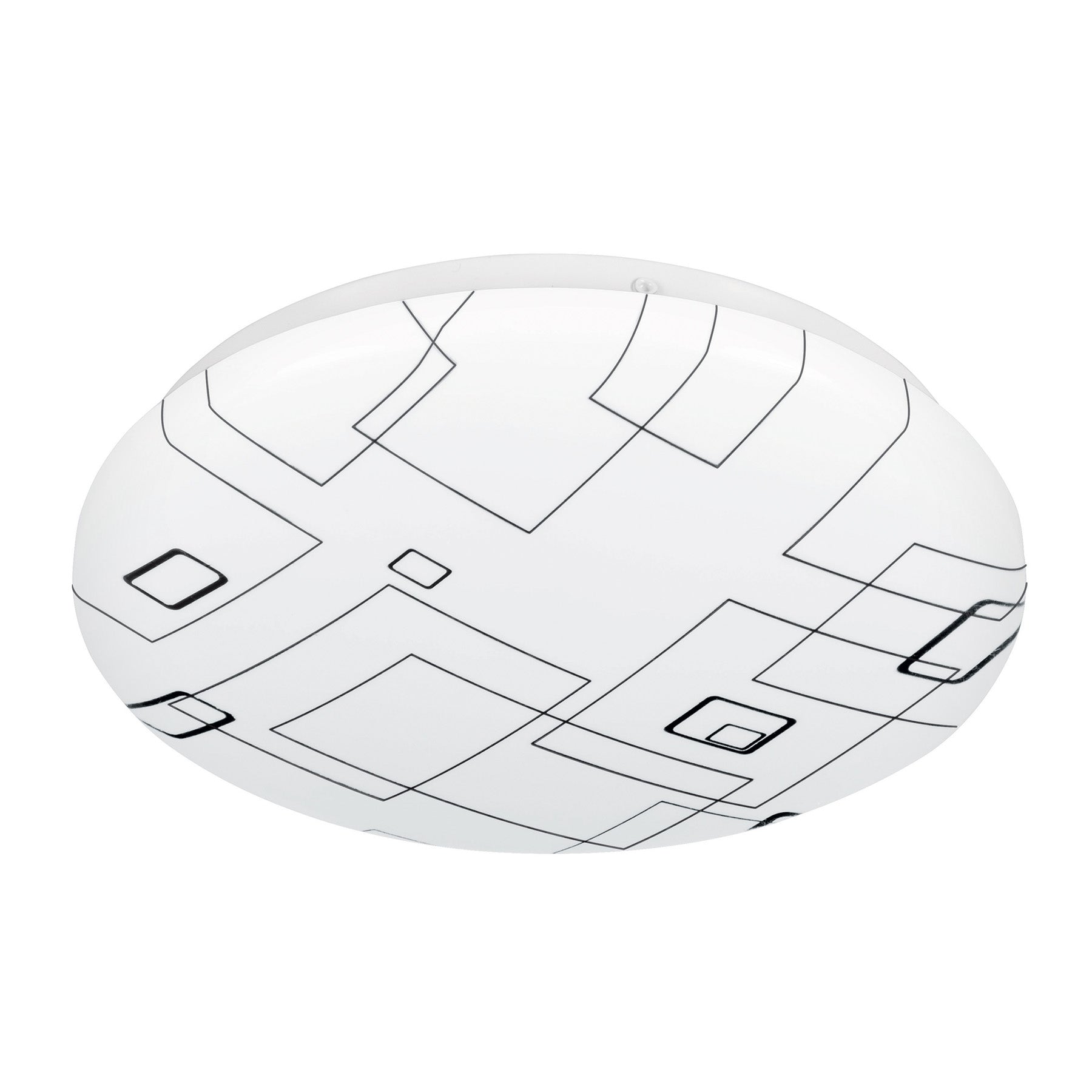Plafón redondo, decorativo, diseño de cuadros, 8 W, LED