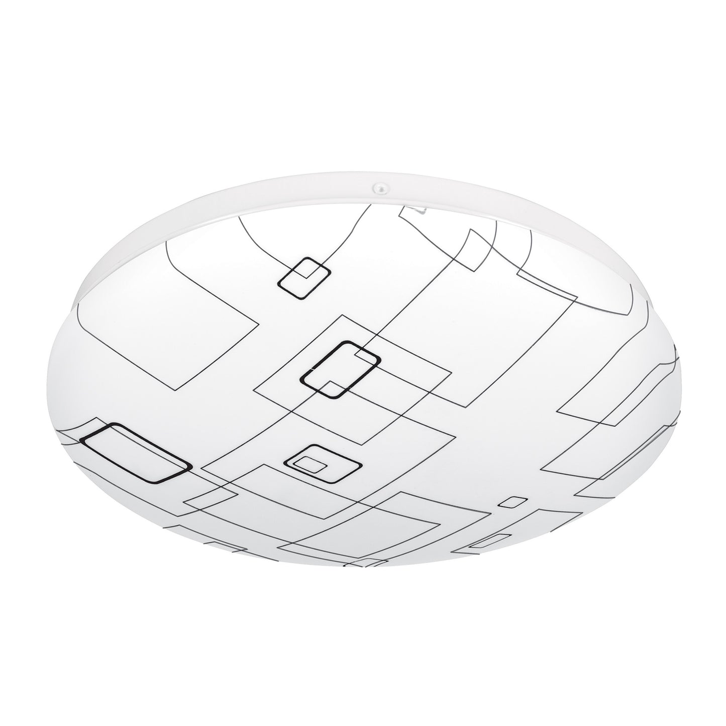 Plafón redondo, decorativo, diseño de cuadros, 15 W, LED