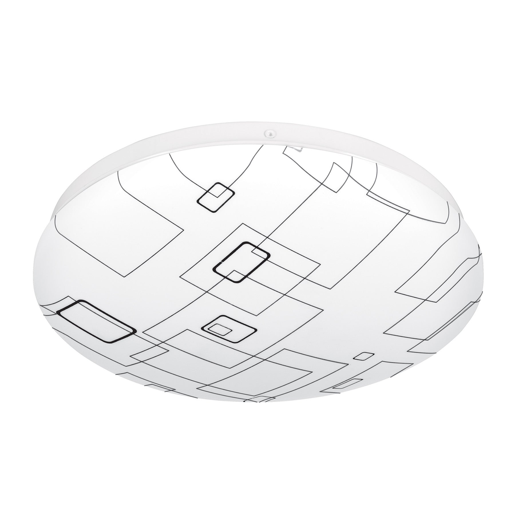 Plafón redondo, decorativo, diseño de cuadros, 15 W, LED
