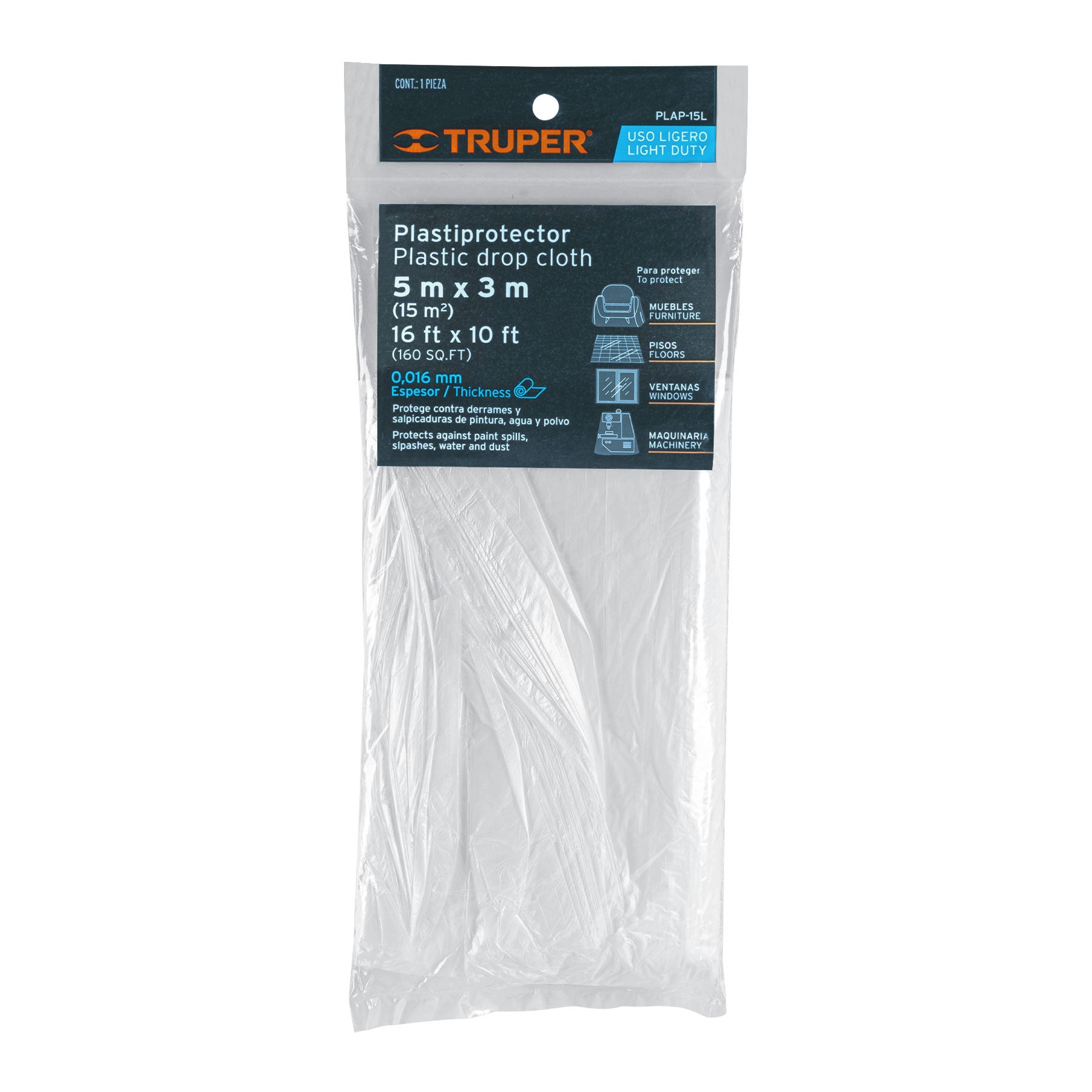 Plastiprotector 15 m, uso ligero