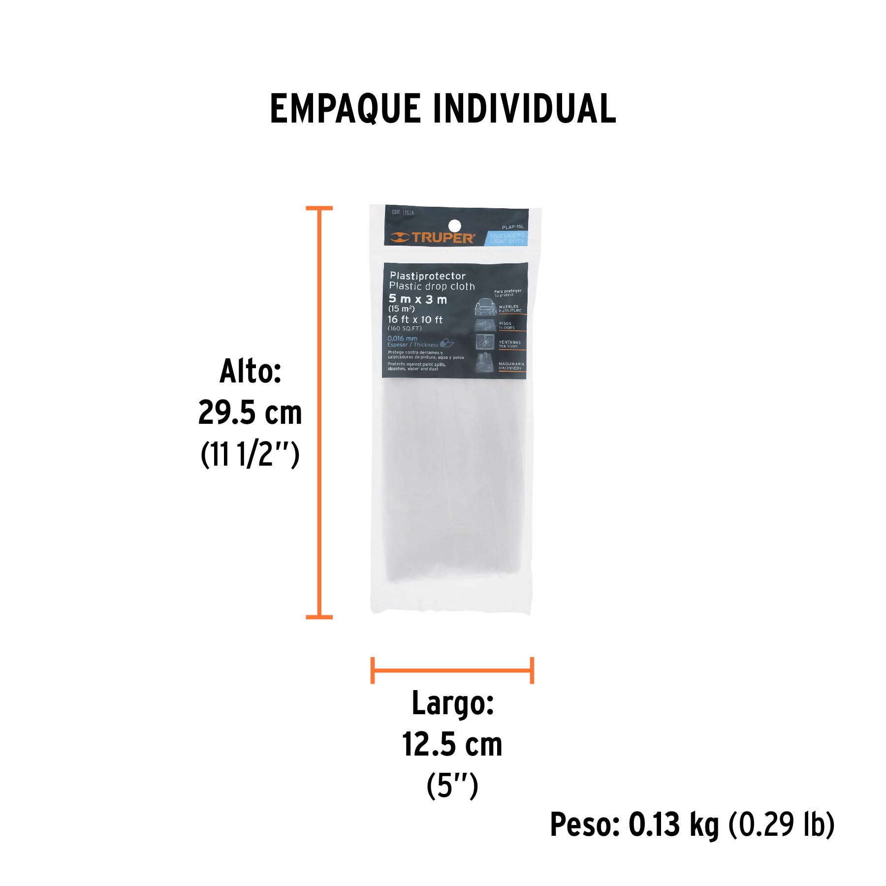 Plastiprotector 15 m, uso ligero