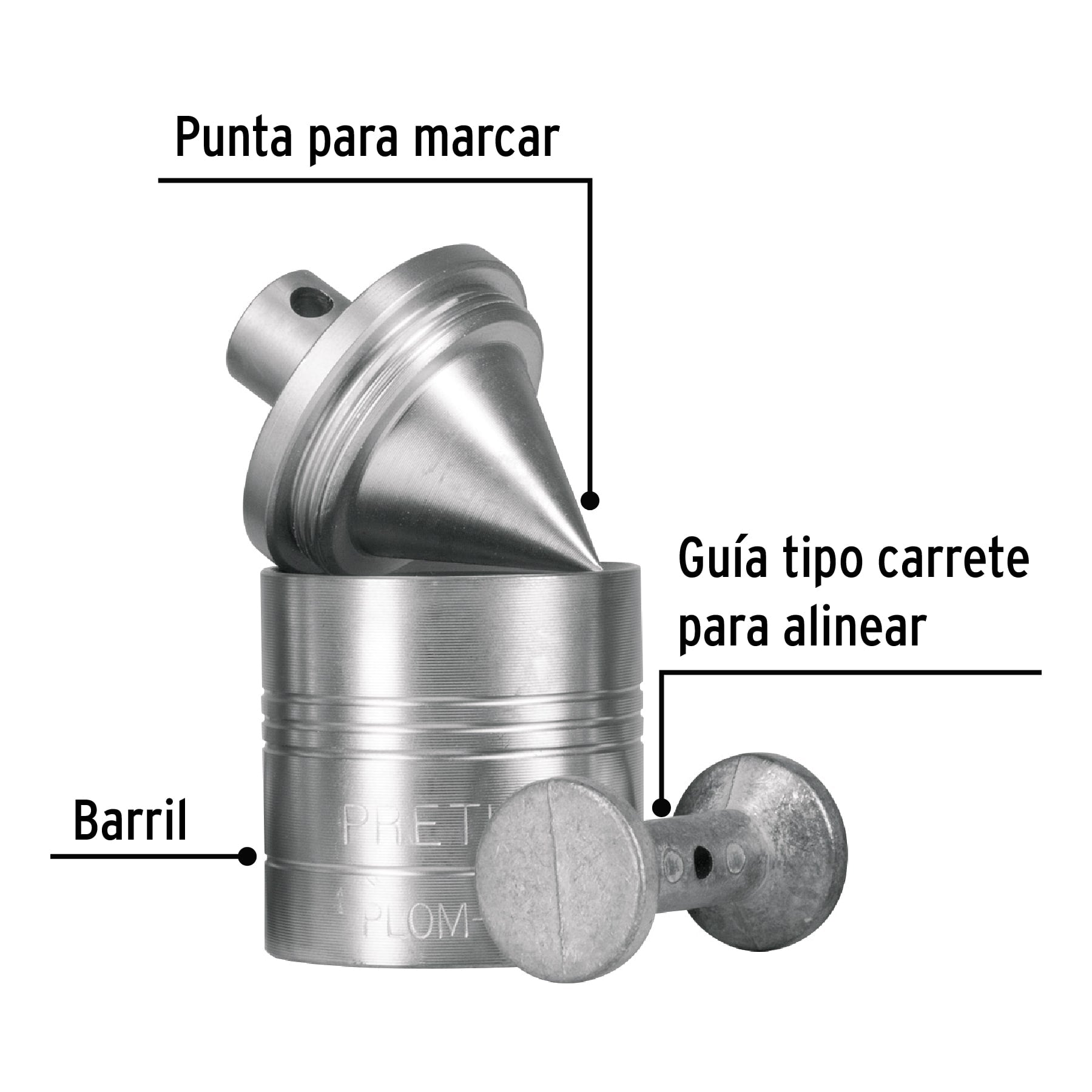 Plomada #3 de zinc
