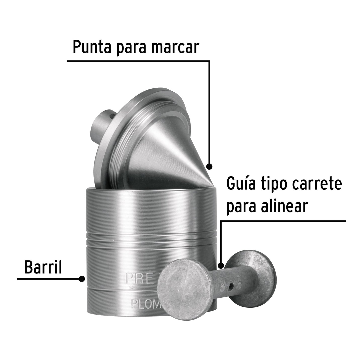 Plomada #4 de zinc