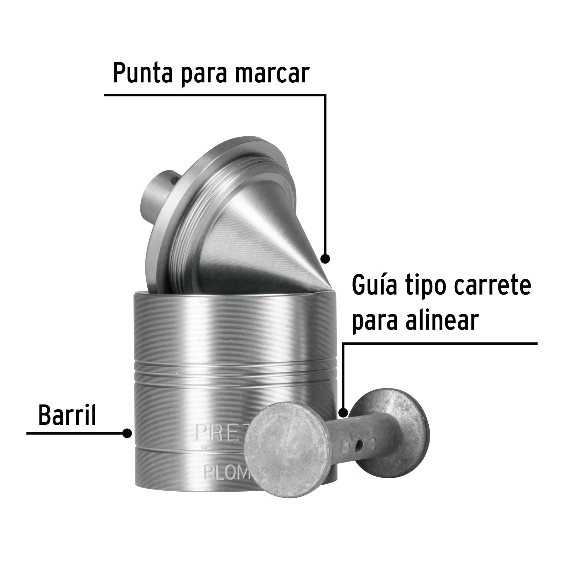 Plomada #4 de zinc